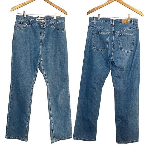 Y2K Tommy Hilfiger Straight Leg Medium Wash jeans 10 - Picture 1 of 5